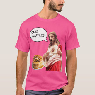 Omg Waffles Jesus Christ Breakfast Funny Meme 	 Sh T-Shirt