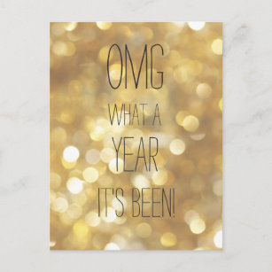 OMG what a year! Healthy, Normal, Boring New Year Postcard