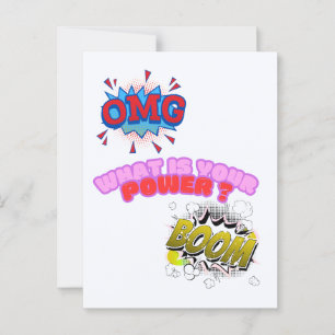 OMG,What Is Your Power ? Postcard