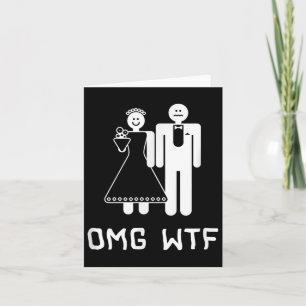 Omg Wtf, Game Over, Funny Bride Groom Bachelorette Card