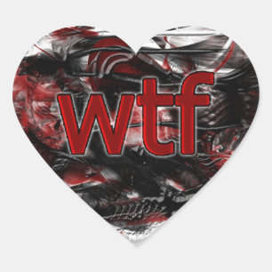 OMG! wtf Heart Sticker
