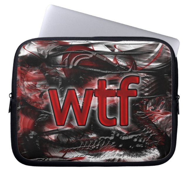 OMG! wtf Laptop Sleeve (Front)