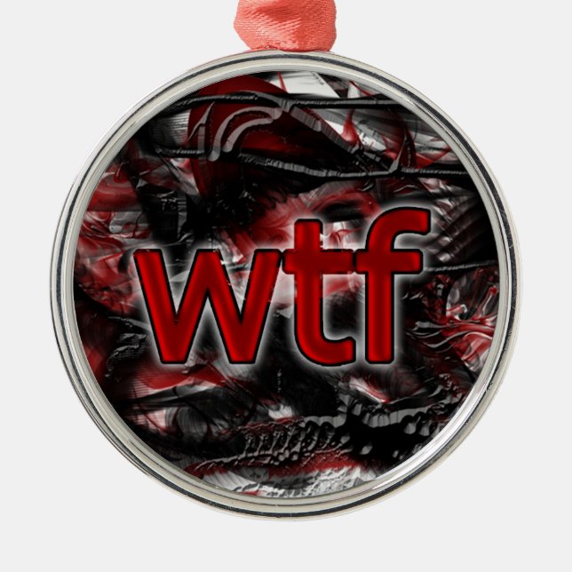OMG! wtf Metal Tree Decoration (Front)