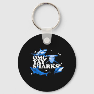 OMG Yay Sharks Key Ring