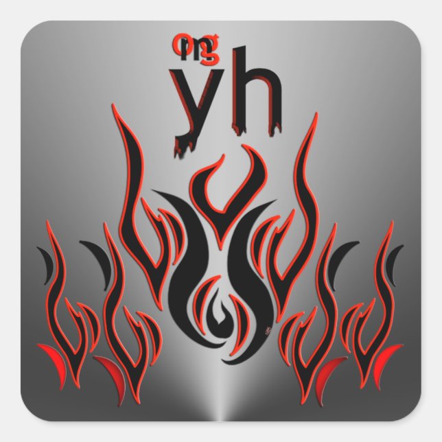 OMG! yh Square Sticker (Front)