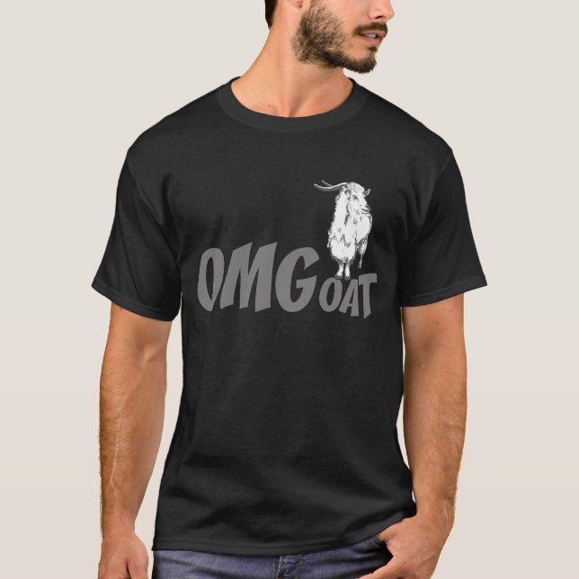 OMGoat Angora Goat  Goat Lovers OMG Grey T-Shirt (Front)