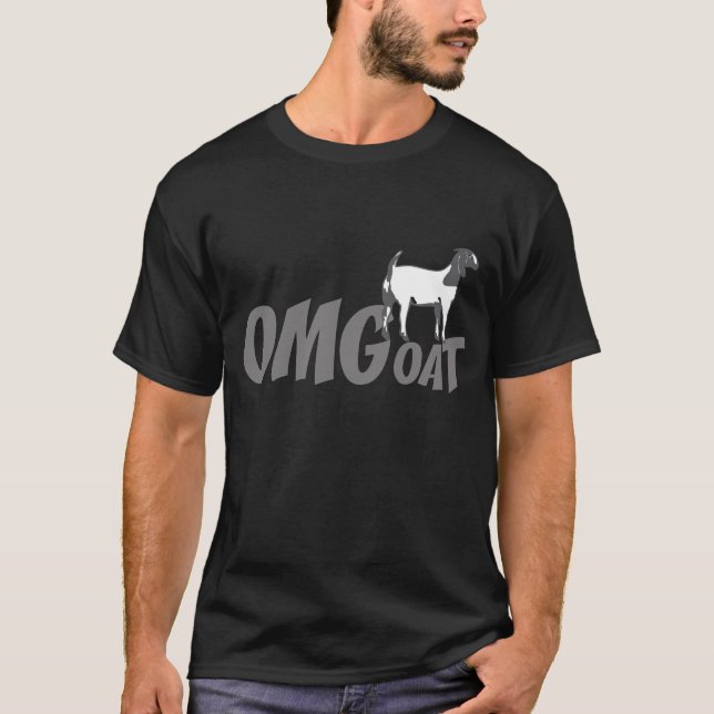 OMGoat Boer Goat the Goat Lovers OMG in Grey T-Shirt (Front)