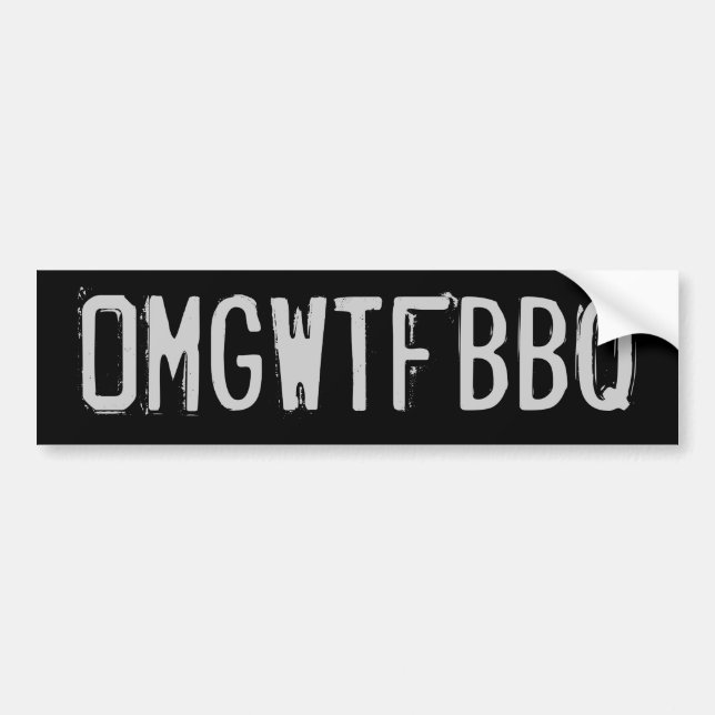 OMGWTFBBQ BUMPER STICKER (Front)