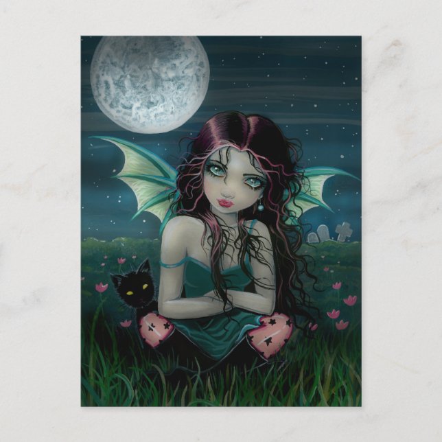 Ominously Sweet Vampire Fairy Postcard (Front)