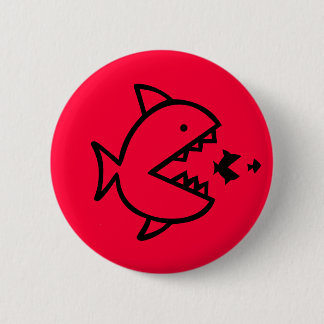 Omm nom nom button: bloodyfish 6 cm round badge