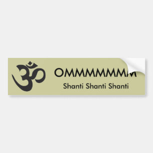 OMMMMMMM, Shanti Shanti Shanti Bumper Sticker