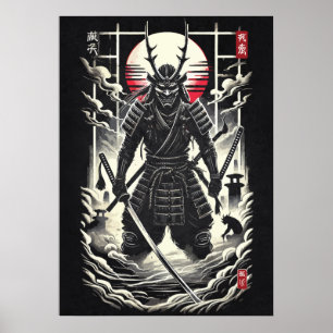 Omni Demon Hunter Warrior - Japanese Anime Tattoo Poster
