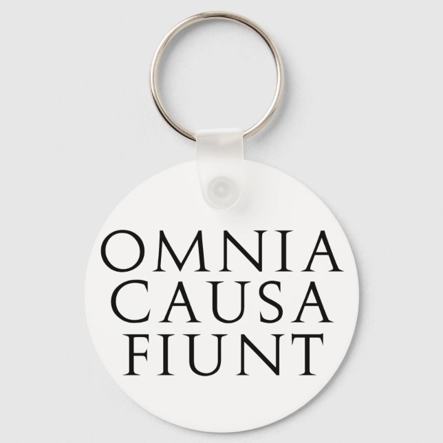 Omnia Causa Fiunt Key Ring (Front)