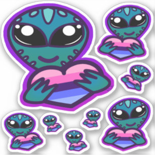 Omnisexual and Proud Alien Stickers