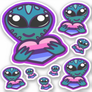 Omnisexual and Proud Alien Stickers