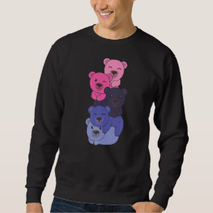 Omnisexual Flag Pile Pride Lgbtq Bear Cute Omnisex Sweatshirt