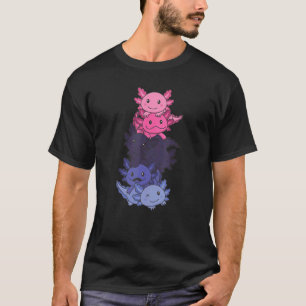Omnisexual Gender Fluid Pride Lgbtq Axolotl T-Shirt