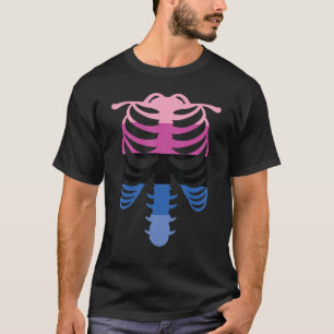 Omnisexual Pride Flag  Skeleton Ribcage Omnisexual T-Shirt