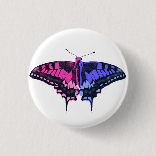 Omnisexual Pride Flag Swallowtail Butterfly 3 Cm Round Badge