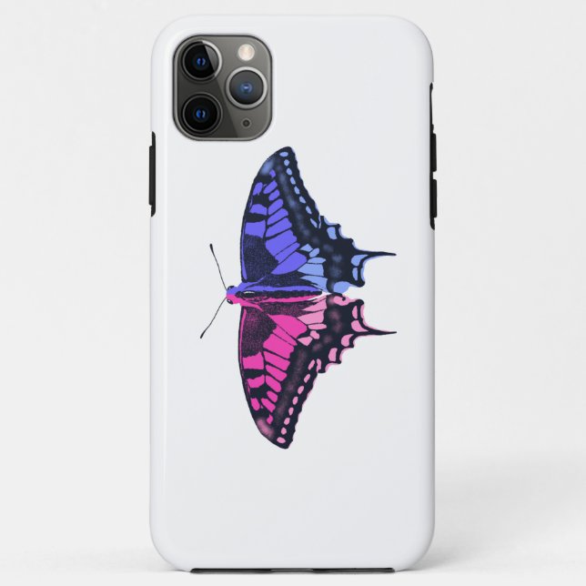 Omnisexual Pride Flag Swallowtail Butterfly Case-Mate iPhone Case (Back)