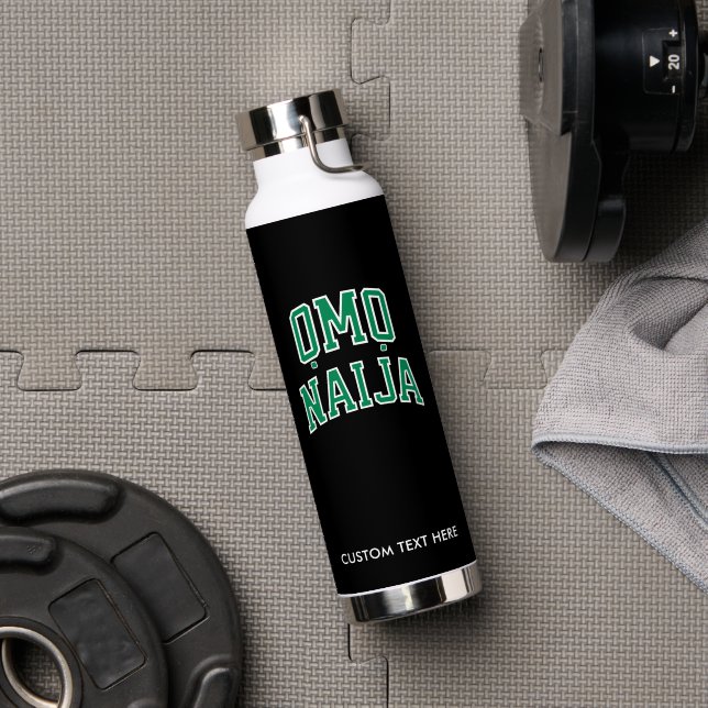 Omo-Naija — Personalised Water Bottle (Gym (Rotated))