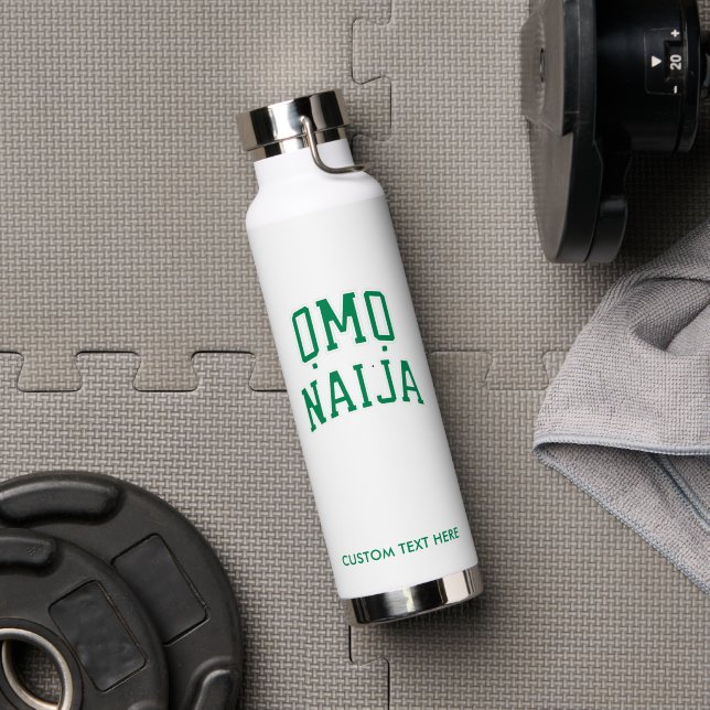 Omo-Naija — Personalised Water Bottle (Gym (Rotated))