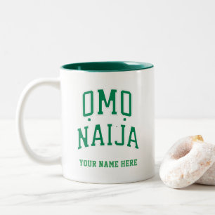 Omo-Naija — Personalized Nigerian Two-Tone Coffee Mug