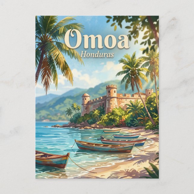 Omoa Honduras Postcard (Front)