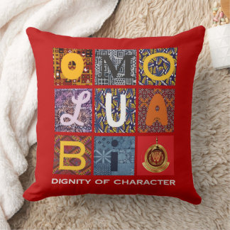 Omoluabi throw pillow
