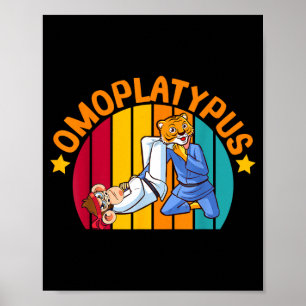 Omoplatypus Funny Retro Jiu-Jitsu Animal Grappling Poster