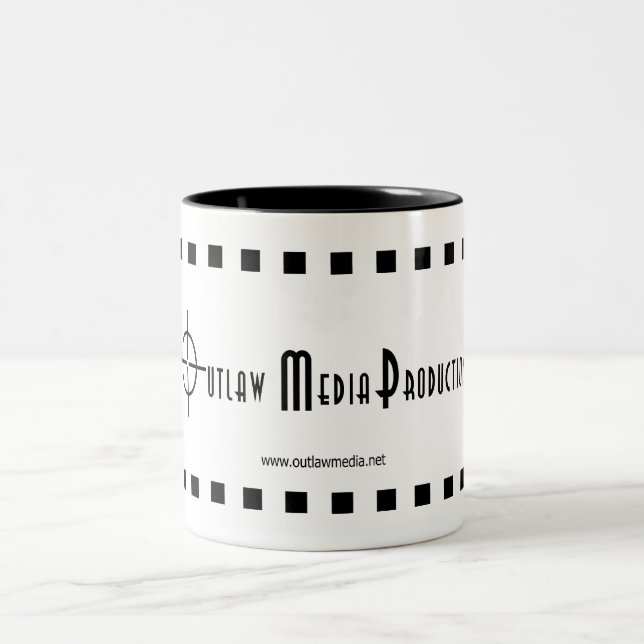 OMP Black Logo Two-Tone Coffee Mug (Center)