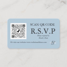Omphalodes Blue Coloured QR Code Enclosure Card
