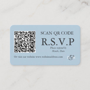 Omphalodes Blue Coloured QR Code Enclosure Card