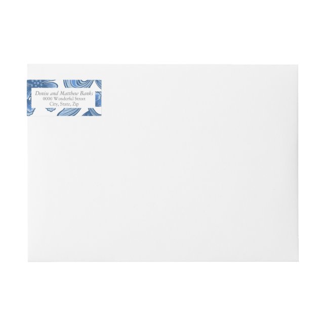Omphalodes Blue & Skydiver Blue Address Label (Front)