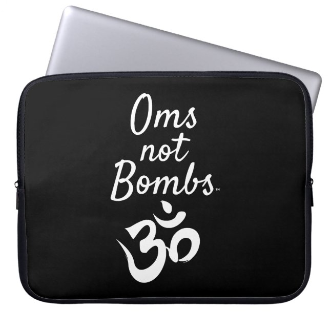 Oms Not Bombs™ Om Logo Laptop Sleeve (Front)