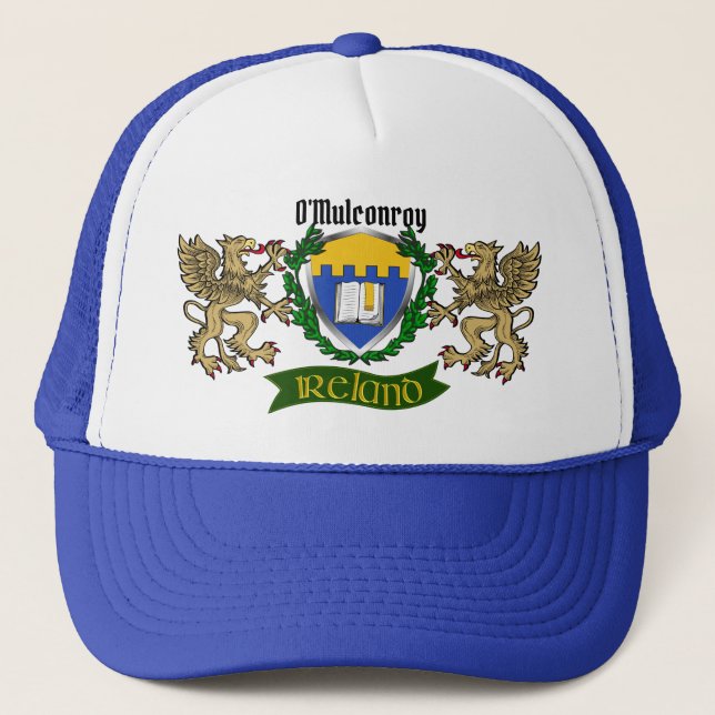 O'Mulconroy/Conroy Irish Shield w/Griffins Trucker Hat (Front)