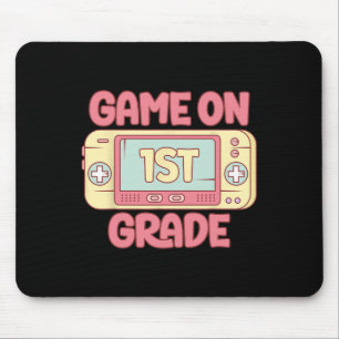 On 1st Grade Cool Video Game Back To School Kids B Mouse Mat