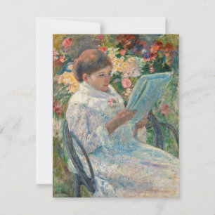On a Balcony by Mary Cassatt Flat Card