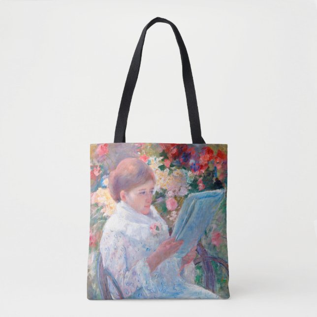 On a Balcony, Mary Cassatt Tote Bag (Front)