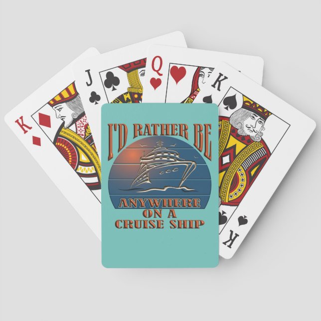 On A Cruise Ship Playing Cards  (Back)