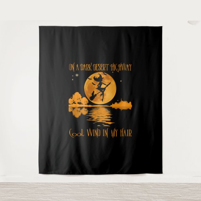 On A Dark Desert Highway witch Tapestry (Front)