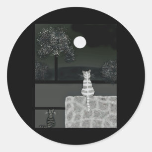 On A Dark Night The Cats Come Out Sticker