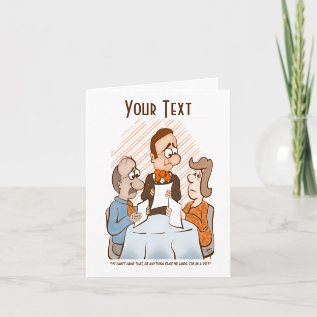 On A Diet Note Card (Front)