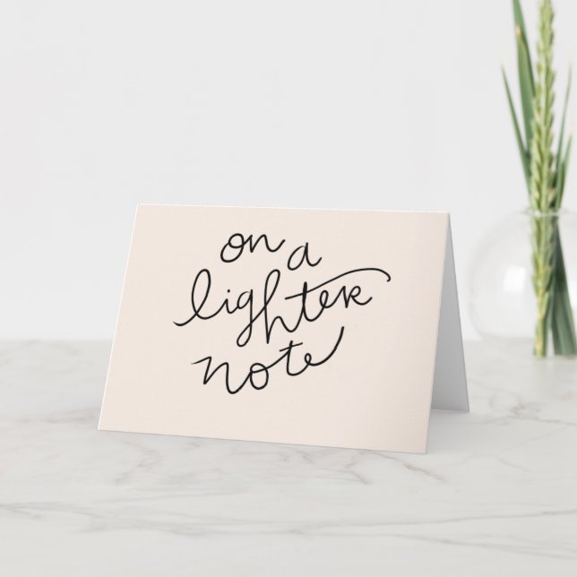 on a lighter note card (Front)
