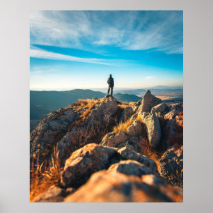 On a majestic autumn rocks poster