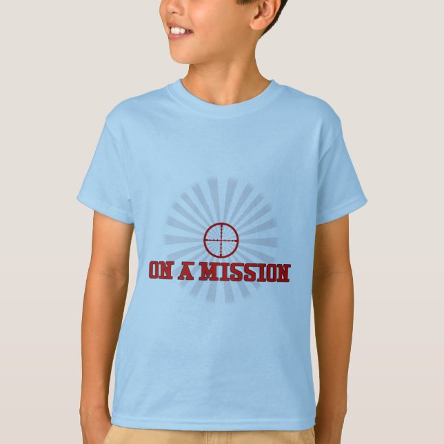 ON A MISSION Sniper Scope Artwork Cool  T-Shirt (Front)