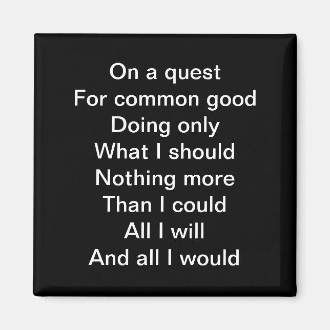 On A Quest Magnet (Front)