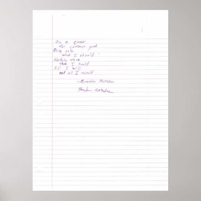 On A Quest Poster (Front)