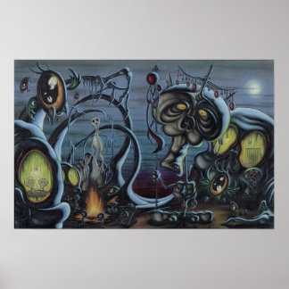 On a Quiet Moonlit Evening Poster