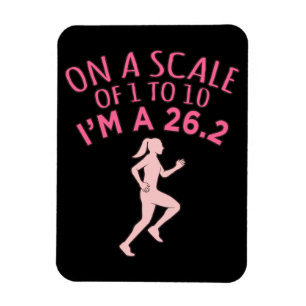 On A Scale 1 To 10 Half Marathon Runner Running Gr Magnet